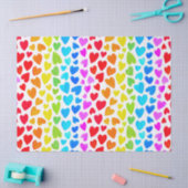 Rainbow Waterverf Hearts Patroon Tissuepapier (Craft)