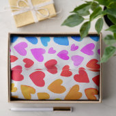 Rainbow Waterverf Hearts Patroon Tissuepapier (Geschenk)