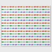 Rainbow Waterverf Hippo Wrapping Paper, glanzend Cadeaupapier (Vlak)