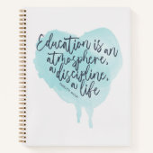 Rainbow Waterverf Homeschool Education Quote Notitieboek (Voorkant)