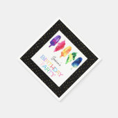 Rainbow Waterverf Ice Cream Ice Poppen Moderne Servet (Hoek)