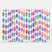 Rainbow Waterverf Ice Cream Ice Poppen Patroon Inpakpapier Vel (Voorkant 3)