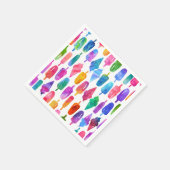 Rainbow Waterverf Ice Cream Ice Poppen Patroon Servet (Hoek)