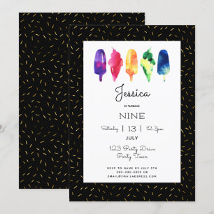 Rainbow Waterverf Ice Cream Ice-Poppen Stijlvol go Kaart