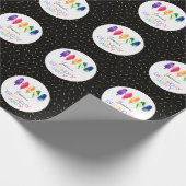 Rainbow Waterverf Ice Cream Kone Birthday Party Cadeaupapier (Hoek)