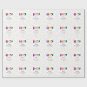 Rainbow Waterverf Ice Cream Kone Birthday Party Cadeaupapier (Vlak)