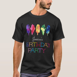 Rainbow Waterverf Ice Cream Popsicle Parents T-shirt