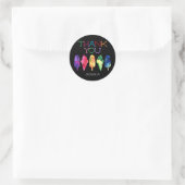 Rainbow Waterverf ijsijsijsje dank u Ronde Sticker (Tas)