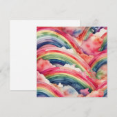 Rainbow waterverf kaart (Voorkant / Achterkant)