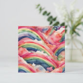Rainbow waterverf kaart (Staand voorkant)