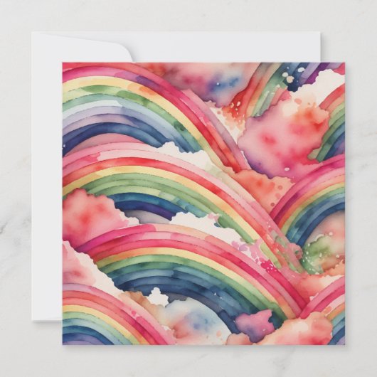 Rainbow waterverf kaart (Voorkant)