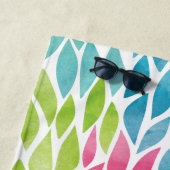 Rainbow-Waterverf laat patroonpatroon op maat Strandlaken (In situ)