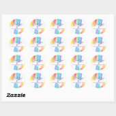 Rainbow Waterverf LGBTQ Gay Pride Wedding Ronde Sticker (Vel)