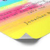 Rainbow Waterverf LGBTQ Weddenschap Favors Table Poster (Hoek)