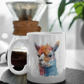 Rainbow Waterverf Llama Koffiemok