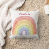 Rainbow Waterverf Meisjes Gepersonaliseerd Kussen (Deken)