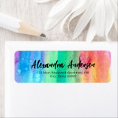 Rainbow-Waterverf Moderne Fancy grafische weergave Etiket (Insitu)