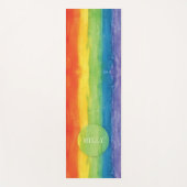 Rainbow-Waterverf Moderne kleurrijke persoonlijke Yogamat (Voorkant)