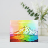 Rainbow Waterverf Mount Hood Briefkaart (Staand voorkant)
