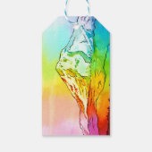Rainbow Waterverf Mount Hood Cadeaulabel (Achterkant)
