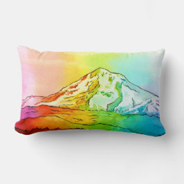 Rainbow Waterverf Mount Hood Kussen