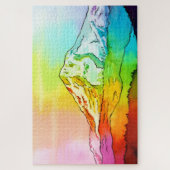 Rainbow Waterverf Mount Hood Legpuzzel (Verticaal)