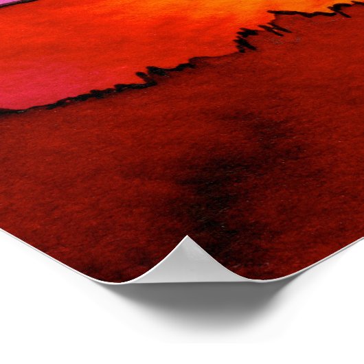 Rainbow Waterverf Mount Hood Poster (Hoek)