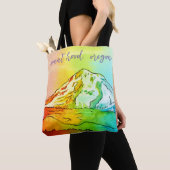 Rainbow Waterverf Mount Hood Tote Bag (Dichtbij)