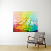 Rainbow Waterverf Mount Hood Wandkleed (In Situ (horizontaal))