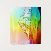 Rainbow Waterverf Mount Hood Wandkleed (Voorkant)