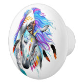 Rainbow-waterverf-paard Keramische Knop (Rechts)