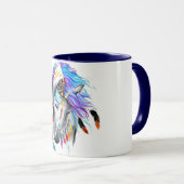 Rainbow-waterverf-paard Mok (Voorkant rechts)