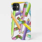 Rainbow Waterverf Pencils Teacher iPhone Case (Achterkant)