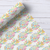 Rainbow Waterverf Pineappel Tropisch Patroon Cadeaupapier
