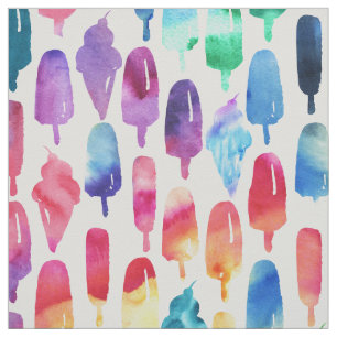 Rainbow Waterverf Popsice Ice Cream Yummy Stof
