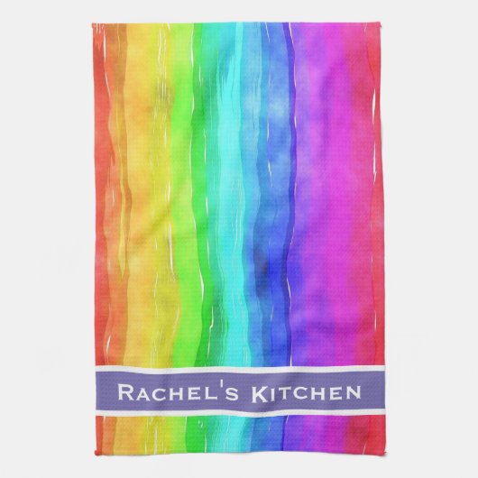 Rainbow Waterverf Rainbows Kitchen Towellen Theedoek (Verticaal)