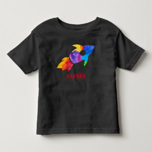 Rainbow Waterverf raket buitenruimte Kinder Kinder Shirts