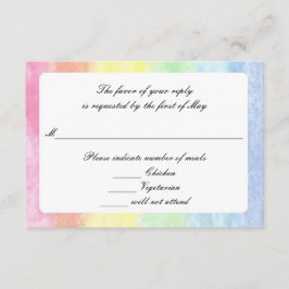 "Rainbow Waterverf" RSVP-kaarten RSVP Kaartje