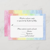 "Rainbow Waterverf" RSVP-kaarten RSVP Kaartje (Voorkant / Achterkant)