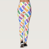 Rainbow Waterverf scheurt patroon Leggings (Achterkant)