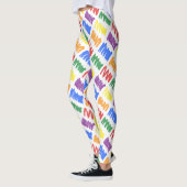Rainbow Waterverf scheurt patroon Leggings (Links)