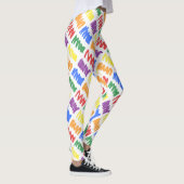 Rainbow Waterverf scheurt patroon Leggings (Rechts)