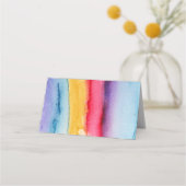 Rainbow Waterverf schilderij Wash bruiloft Plaatskaartje (Achterkant)