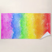 Rainbow-waterverf, speciaal aangepast strandlaken (Voorkant)