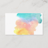 Rainbow waterverf splash baby luier verloskaart informatiekaartje (Achterkant)