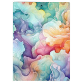 Rainbow Waterverf Splash Naam Sjabloon Klembord (Achterkant)