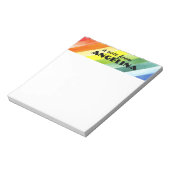 Rainbow Waterverf splash strips zwart letter Notitieblok (Linkerzijde)