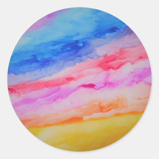 Rainbow Waterverf Sticker (Voorkant)
