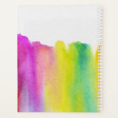 Rainbow Waterverf Stripe Modern Planner (Achterkant)
