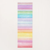 Rainbow Waterverf Stripes, gepersonaliseerd Yogamat (Achterkant)
